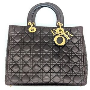 Dior Lady Dior (Large Dark Brown)